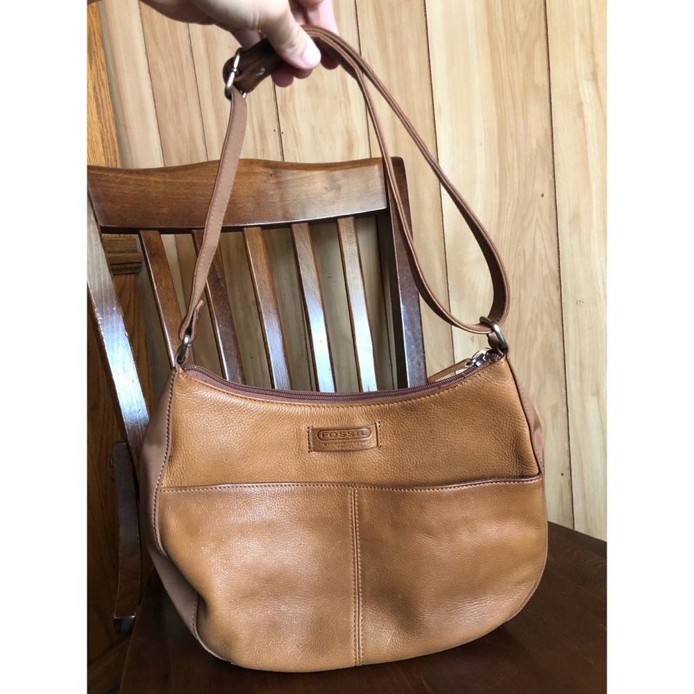 Vintage leather Fossil shoulder bag - Picture 1 of 7